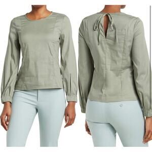 CLUB MONACO TIE NECK BALLOON SLEEVE TOP NWT SIZE 0